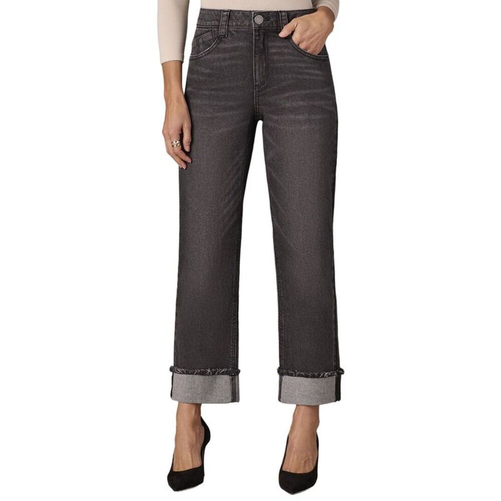 Wit & Wisdom Womens  Fray Cuff Boyfriend Jean